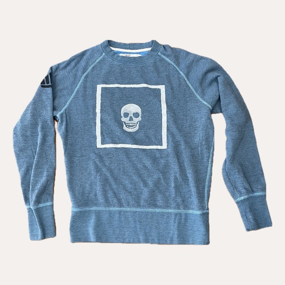 Sport of Kings Sweatshirt Men’s Sm Blue Crew Pullover Skull Crewneck Made in USA - Picture 1 of 9